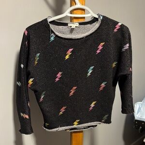 Appaman Black Lightning Bolt Sweater